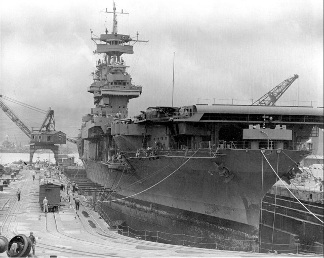 WWII - Midway, Yorktown drydocked, 29 May 42