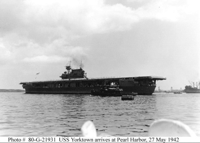 WWII - Midway, Yorktown ret to PH 27 May 42